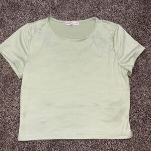 Sincerely Jules the label light green crop top Medium